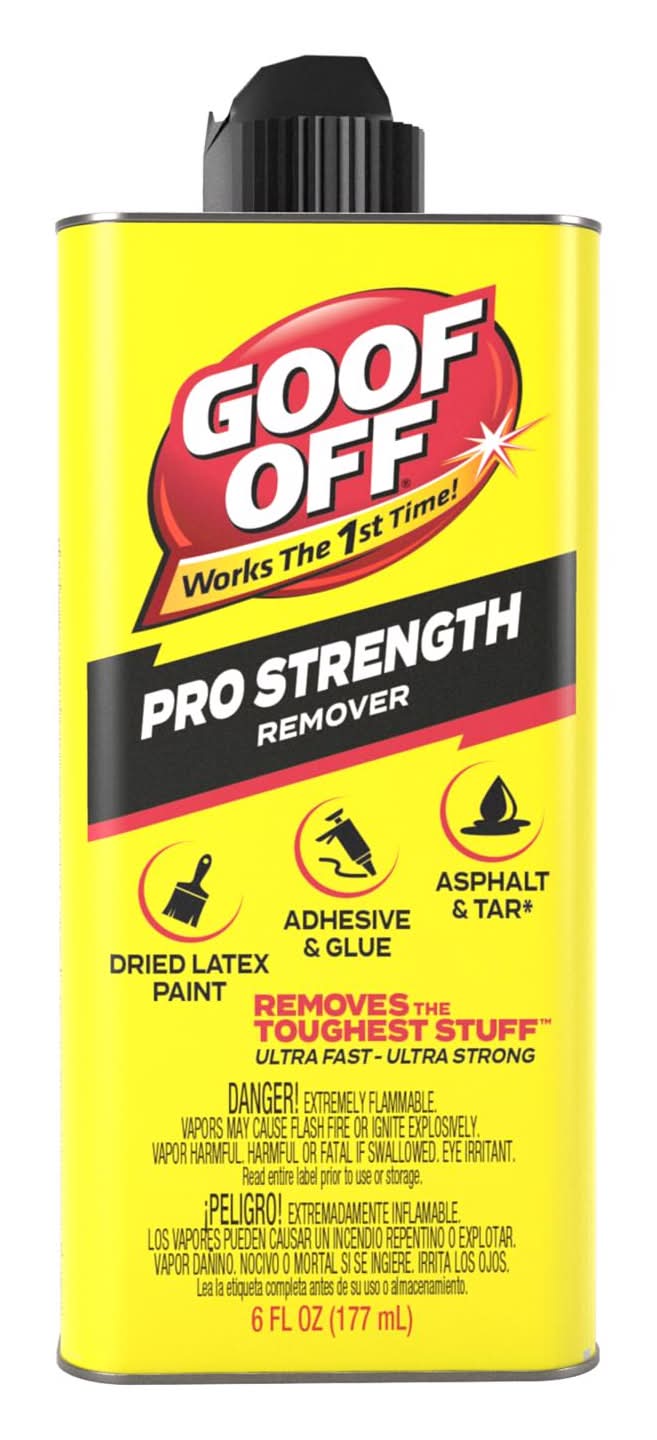 Goof Off Pro Strength Liquid Adhesive Remover 6 Oz
