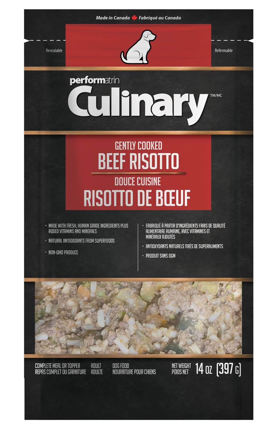 Performatrin Culinary Gently Cooked Beef Risotto Adult Dog Food, 14 oz