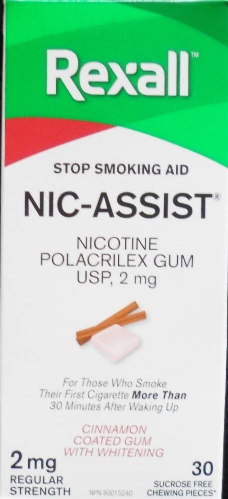 Rexall Nic-Assist Cinnamon Coated Gum 2 mg (30 units)
