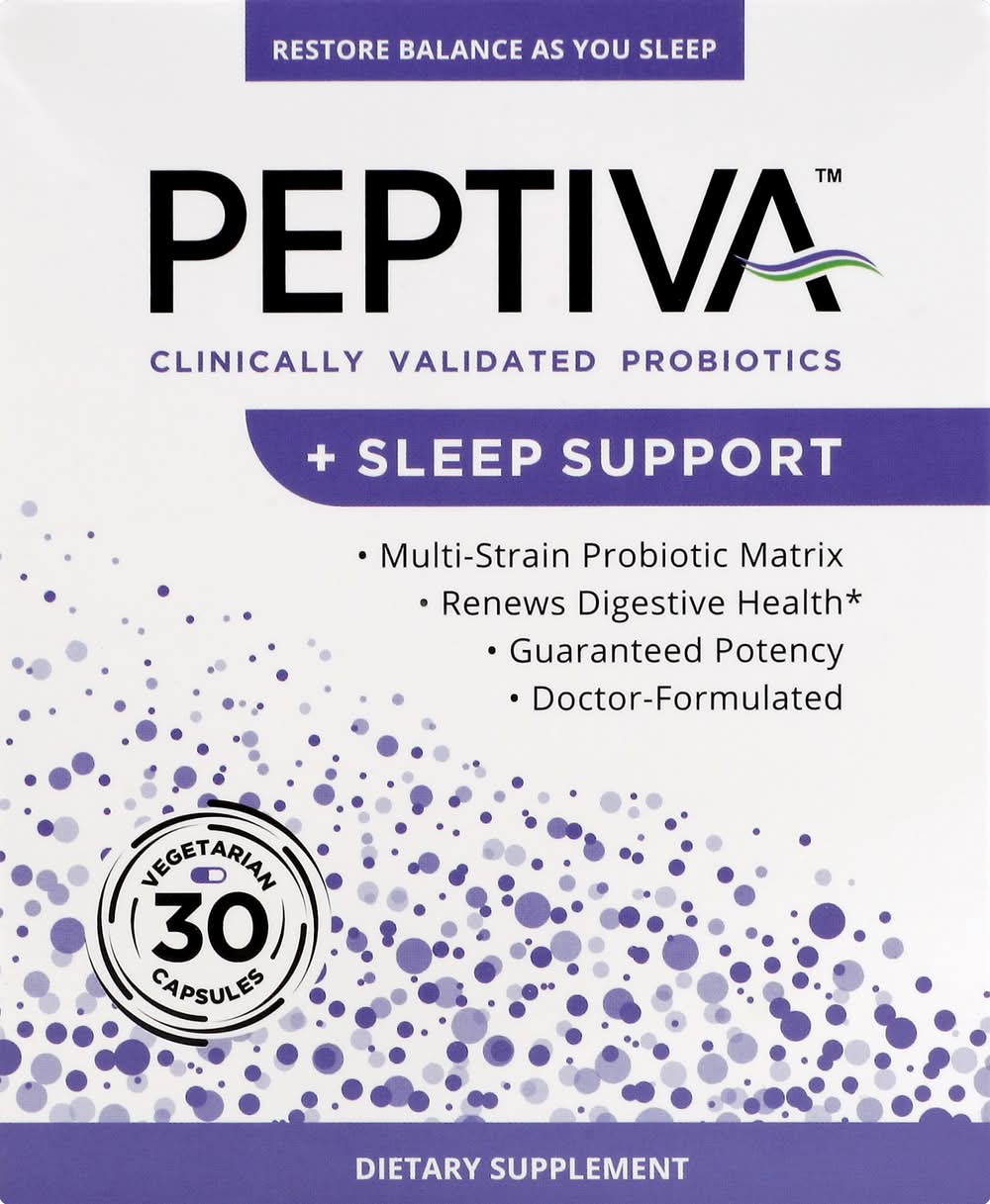 Peptiva Clinically Validated Probiotics + Sleep Support Capsules (1.1 oz)