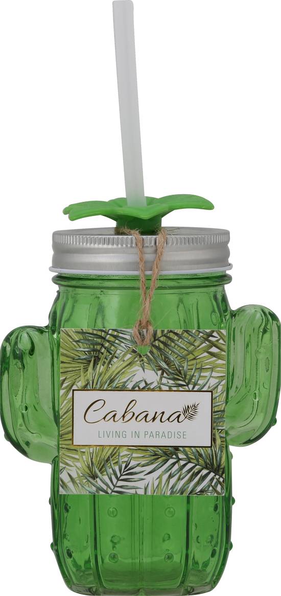 Cabana 13.5 oz Glass Cactus Sipper