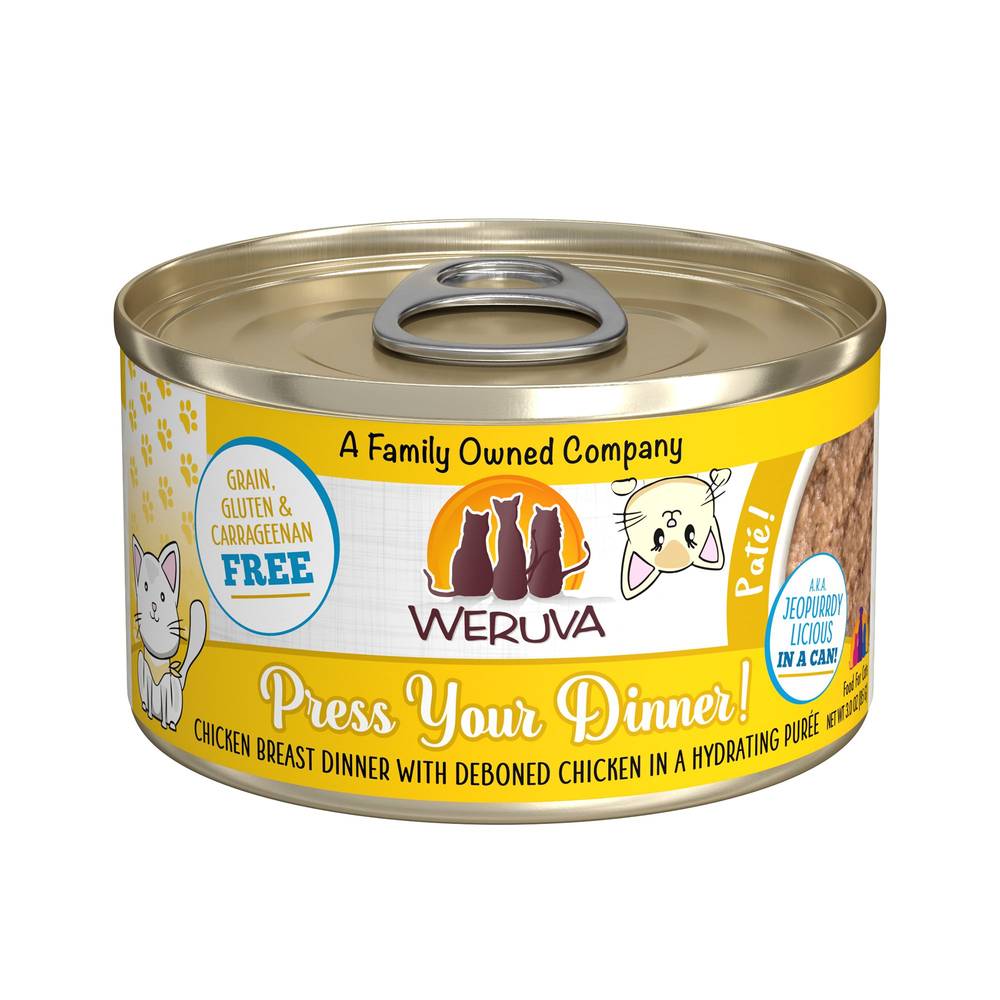 Weruva Pate! Wet Cat Food - 3 Oz, Pate in a Hydrating Puree (flavor: chicken breast, size: 3 oz)