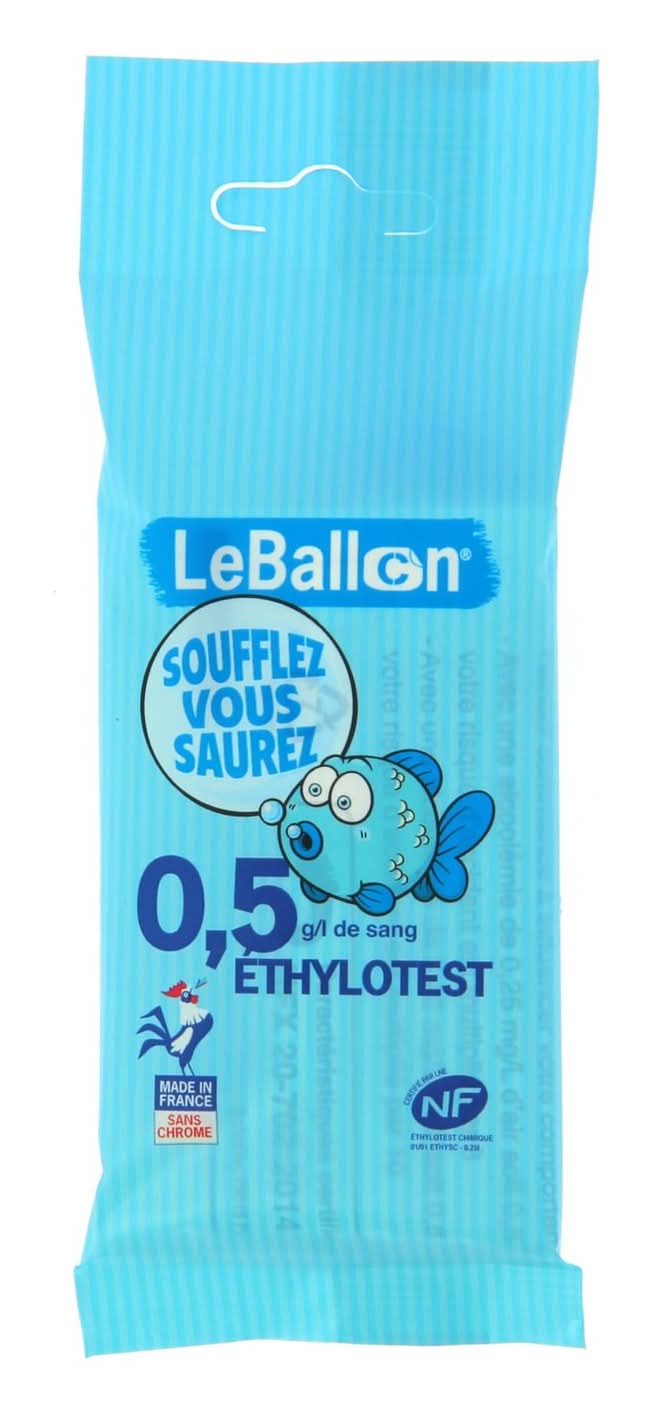 Le Ballon - Ethylotest chimique 0,5g nf sans chrome (10g)