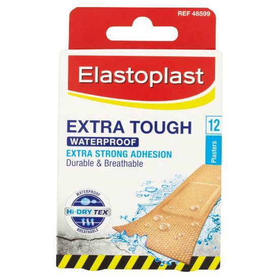 Elastoplast Extra Tough Waterproof Plasters (12 ct)