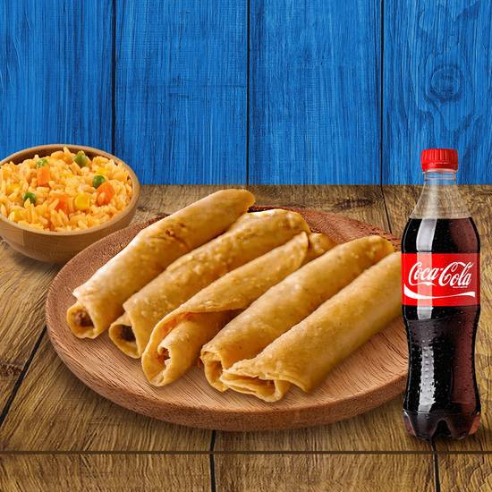 Combo (2): 5 Tacos + 1 Acompañamiento + Refresco de la Familia Coca - Cola