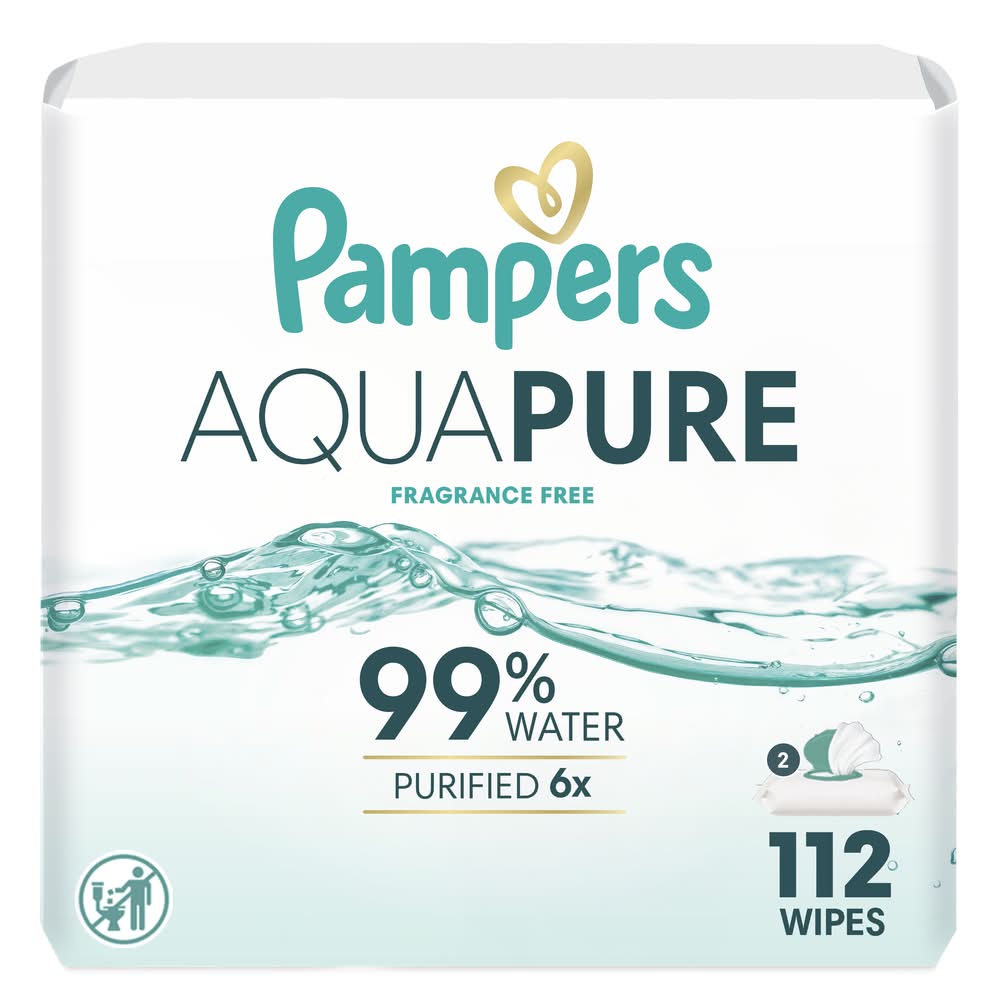 Pampers Aqua Pure Baby Wipes (112 ct)