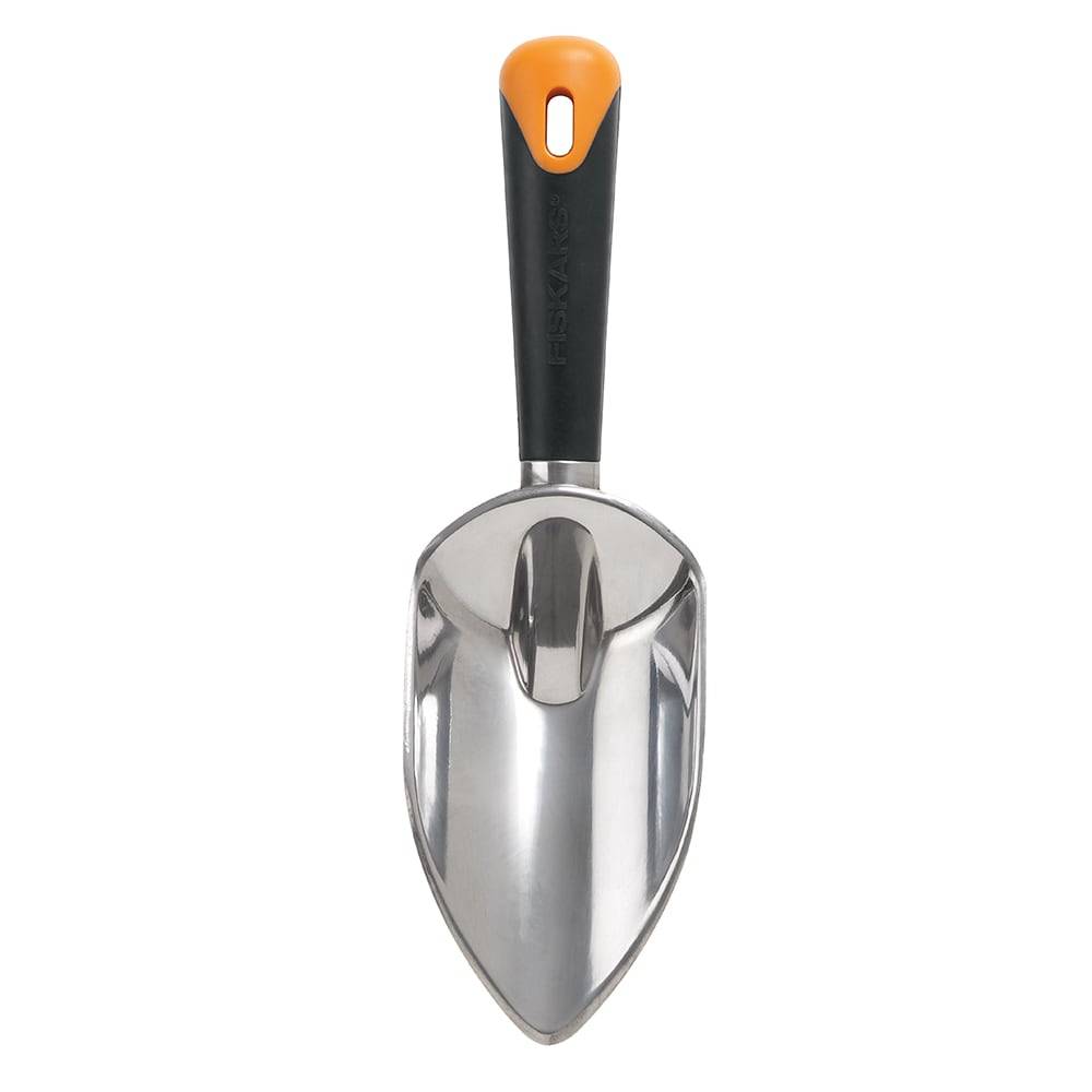 Fiskars Big Grip Hand Scoop with Steel Head, Cushioned Grip, and Composite Handle - Ideal for Planting and Digging | 93336966K