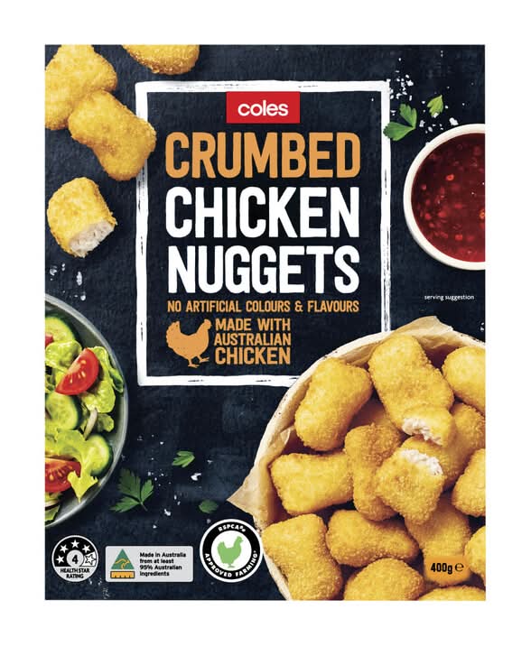 Coles Frozen Chicken Breast Nuggets (400g)
