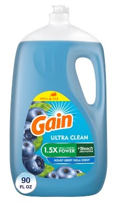 Gain Ultra Clean Dishwashing Liquid, Honey Berry Hula (90 fl oz)