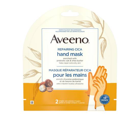 Aveeno masque réparateur cica pour les mains (1 unités) - repairing cica hand mask (1 unit)