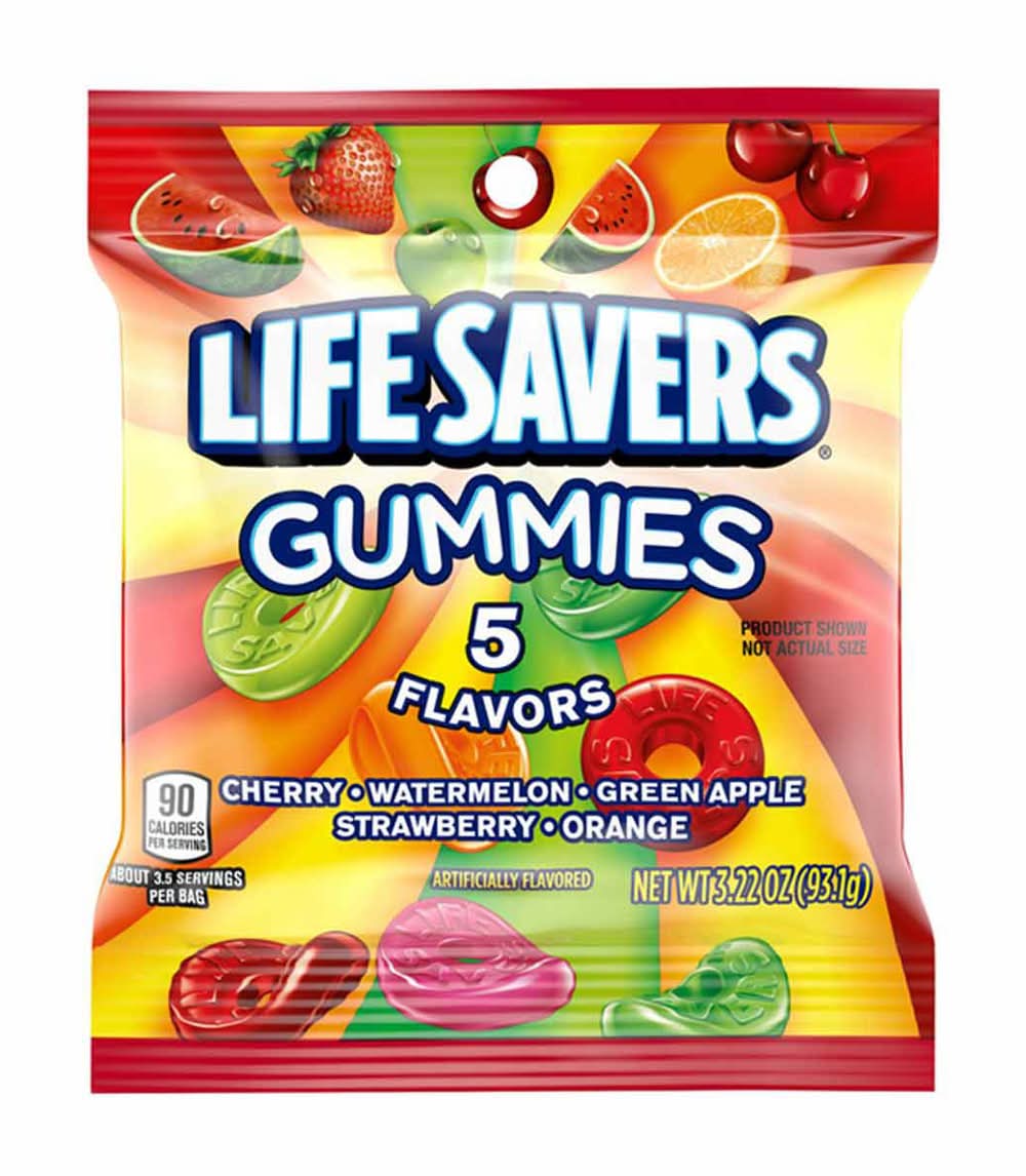 Life Savers Gummies 5 Flavors Gummy Candy 3.22 Oz