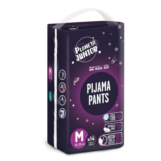 Pañal de noche 15-35 kg talla m Planeta Junior bolsa 14 unidades