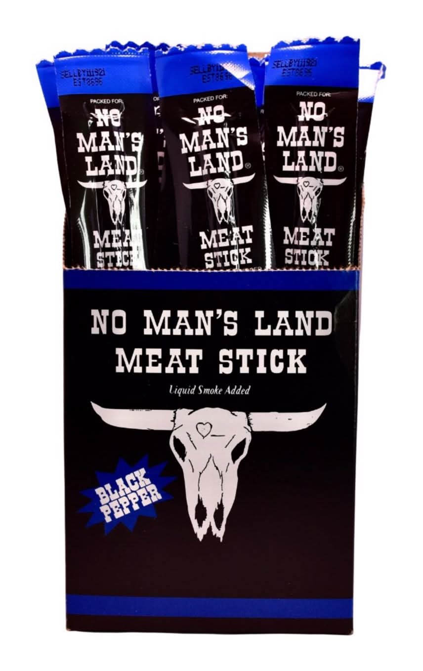 No Man'S Land Black Pepper Meat Sticks 1 Oz Boxed