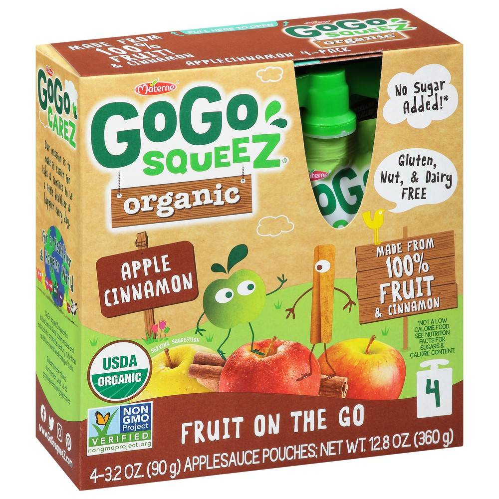 GoGo squeeZ Organic Cinnamon Applesauce (12.7 oz)