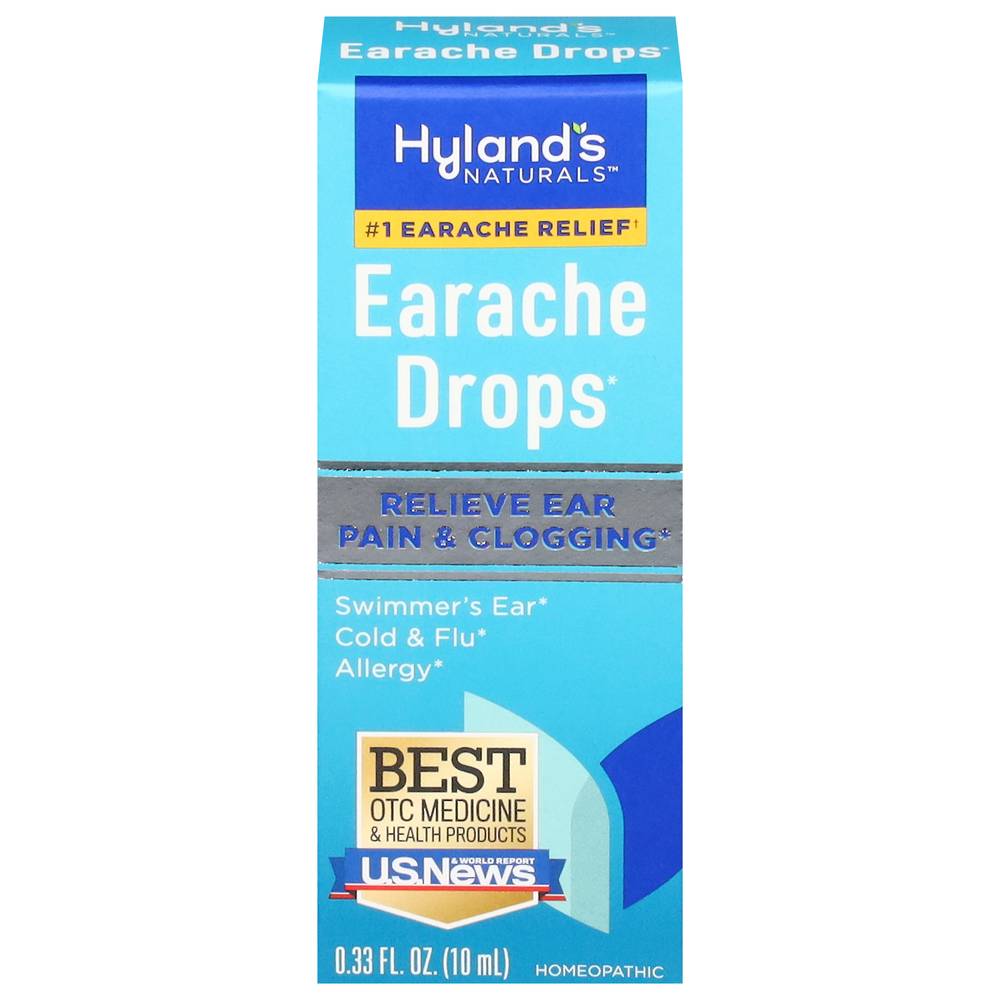 Hyland's Earache Drops Relieve Ear Pain & Clogging (0.33 fl oz)