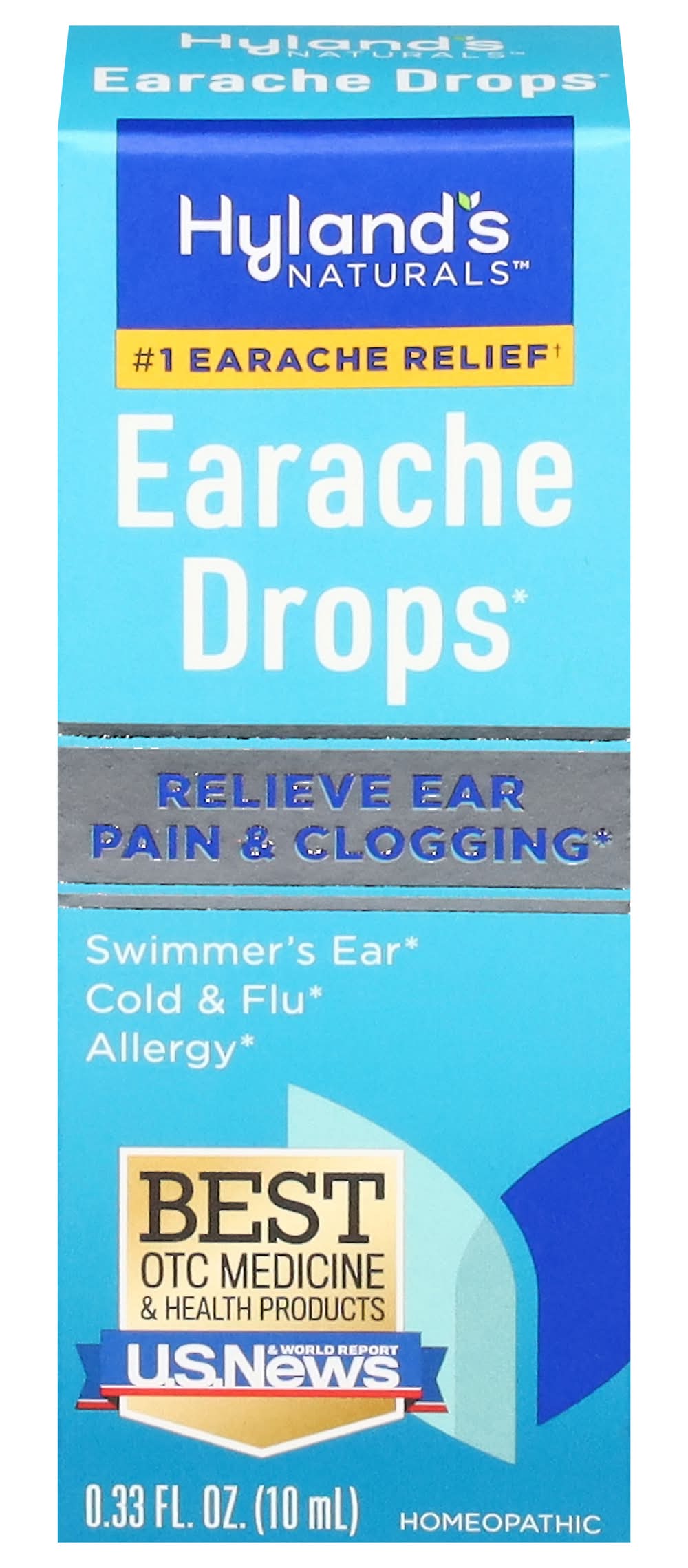 Hyland's Earache Drops Relieve Ear Pain & Clogging (0.33 fl oz)