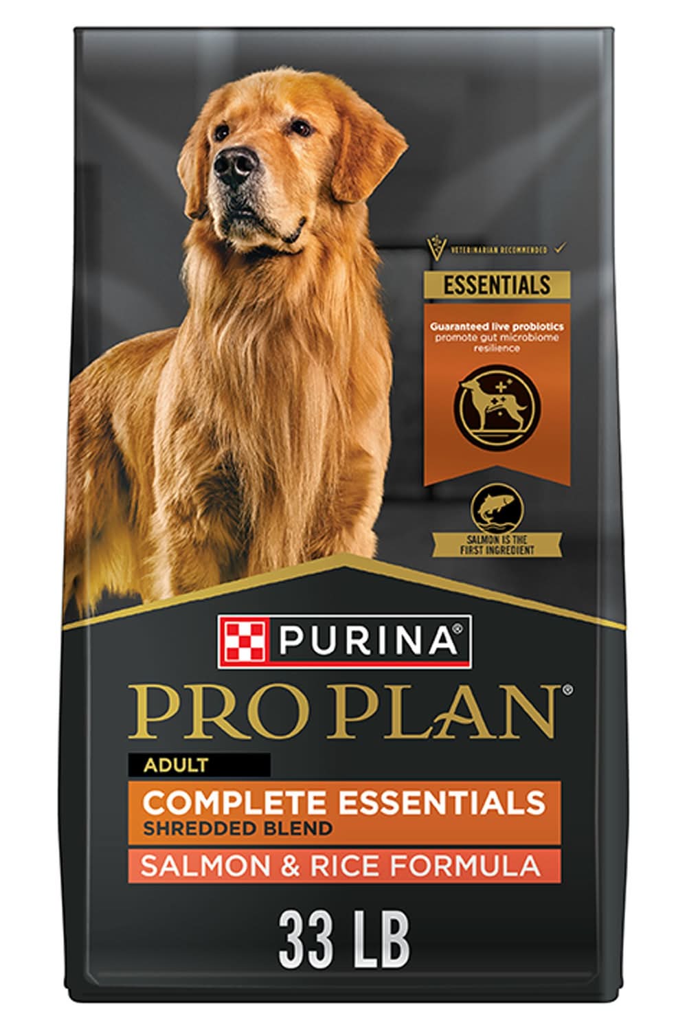 Purina Pro Plan Complete Essentials Shredded Blend Adult Dry Dog Food - Salmon & Rice (Flavor: Salmon & Rice, Size: 33 Lb)