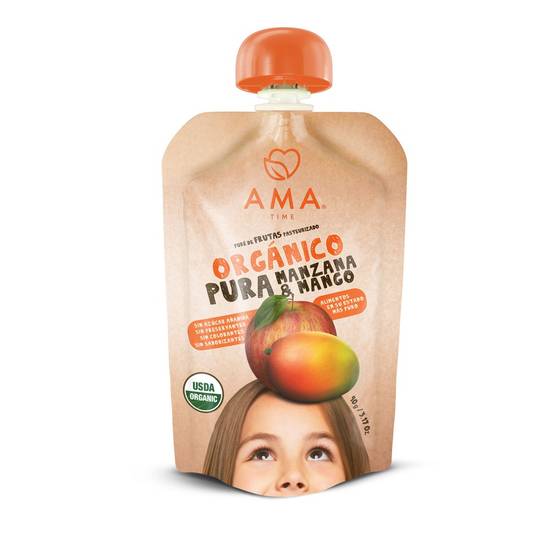 AMA - Puré orgánico manzana y mango - Doypack 90 g