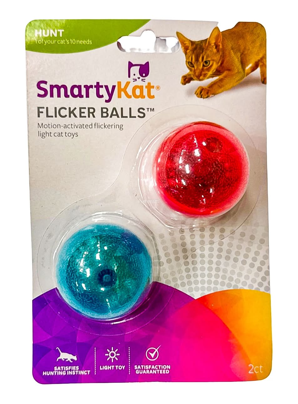 SmartyKat Flicker Balls Electronic Light Cat Toy (2 ct)