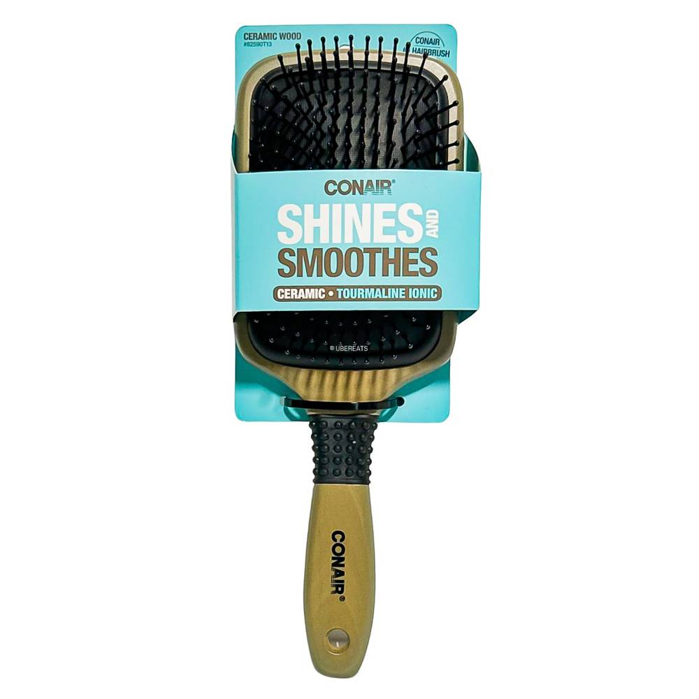Conair Shines & Smoothes Ceramic Wood Paddle Hair Brush
