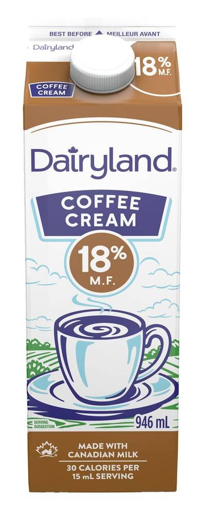Dairyland Coffee Cream 18% M.f. (946 ml)