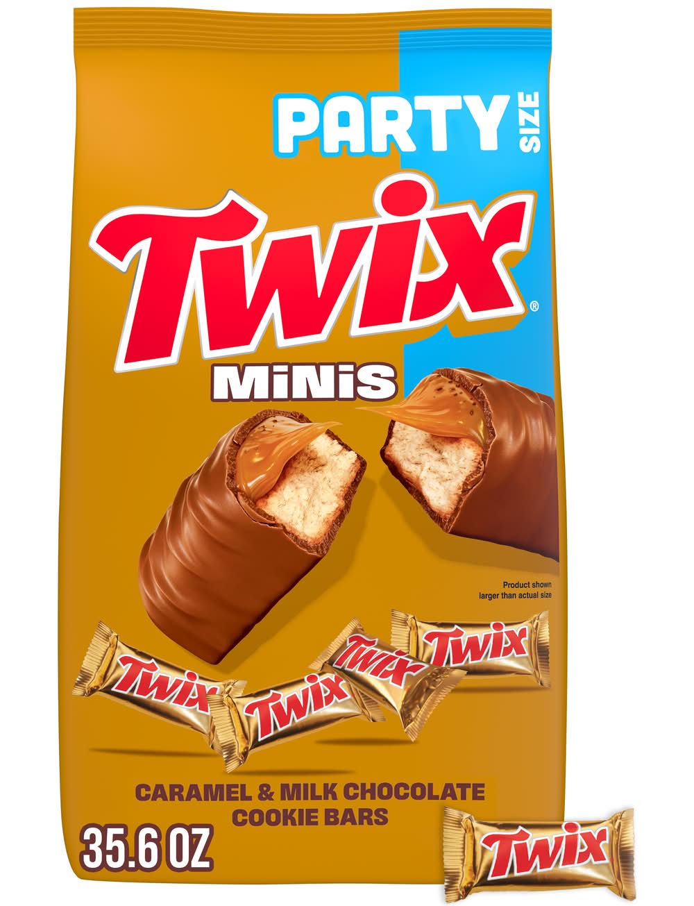 Twix Minis Cookie Bars, Caramel-Milk Chocolate (35.6 oz)