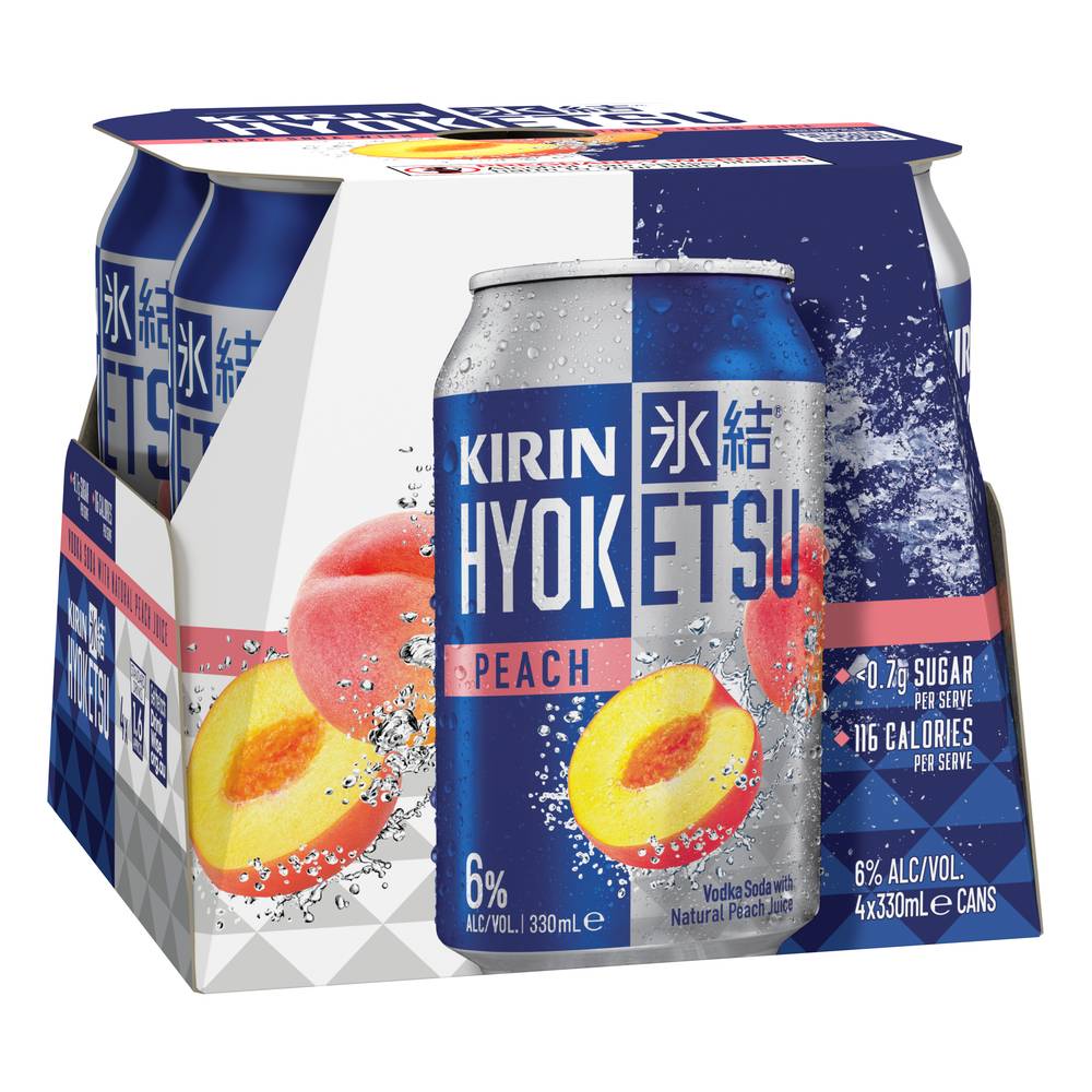 Kirin Hyoketsu Peach Can 330mL X 4 pack