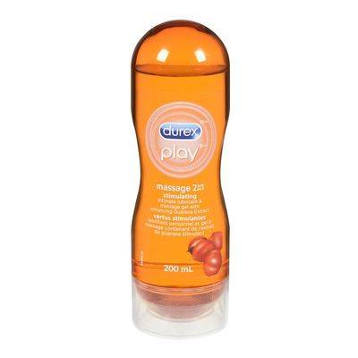 Durex Stimulating Intimate Lubricant and Massage Gel With Enhancing Guarana Extract, Play (200 ml)