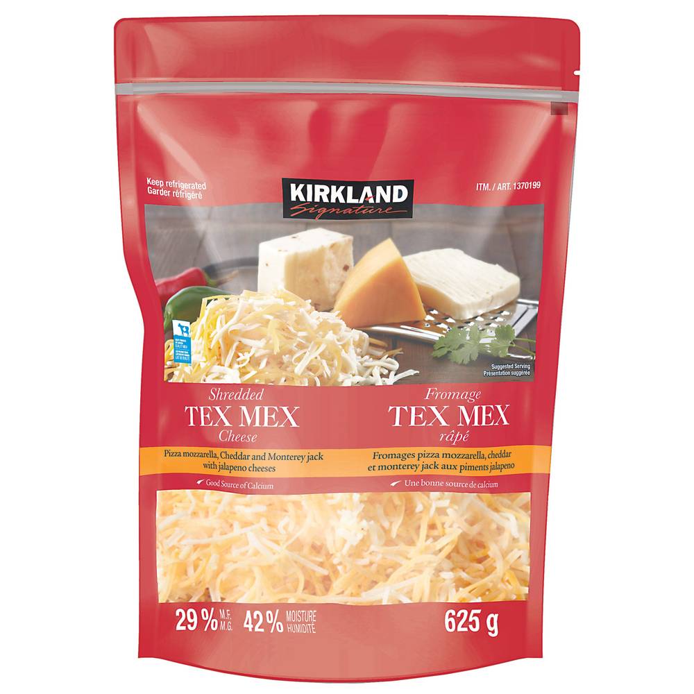 Kirkland Signature Fromage Tex Mex Râpé, 2 X 625 G