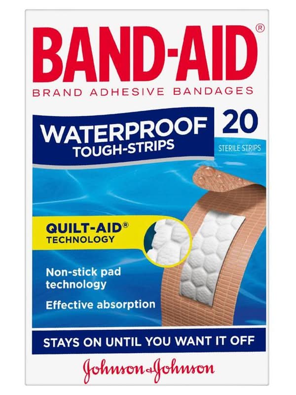 Band-Aid Tough Strips Waterproof 20pk