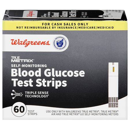 Walgreens True Metrix Self-Monitoring Blood Glucose Test Strips (60 ct)