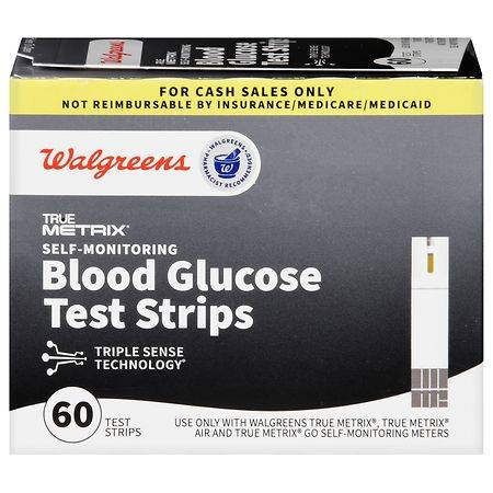 Walgreens True Metrix Self Monitoring Blood Glucose Test Strips (60 ct)