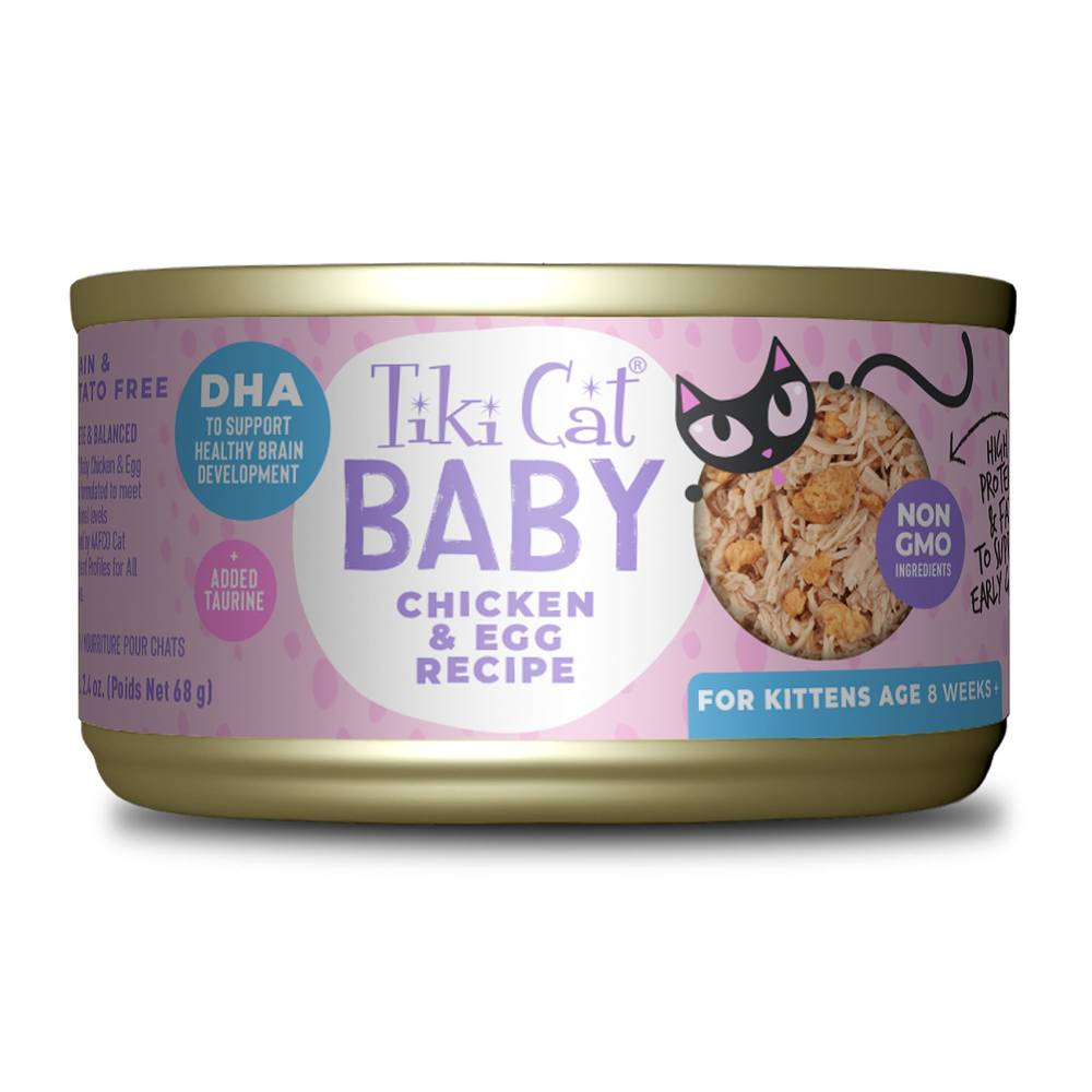 Tiki Cat Baby Kitten Wet Cat Food (chicken-egg)