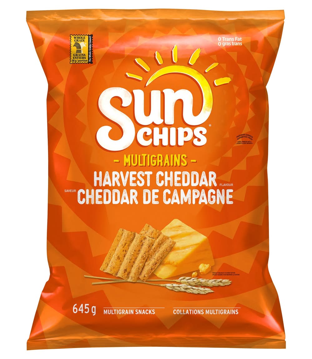 Sunchips - Collations Multigrains À Saveur Cheddar De Campagne, 645 G / Sunchips Harvest Cheddar Flavour Multigrain Snacks, 645 G
