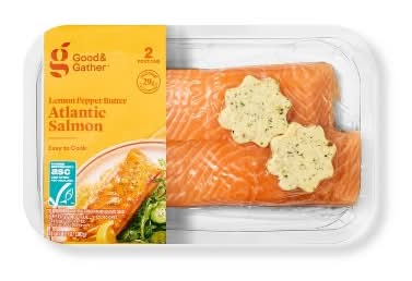 Good & Gather Skin-On Atlantic Salmon With Lemon Pepper Butter (10.7 oz)