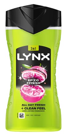 Lynx Grapefruit-Tropical Pineapple, Epic Fresh Shower Gel (225ml)