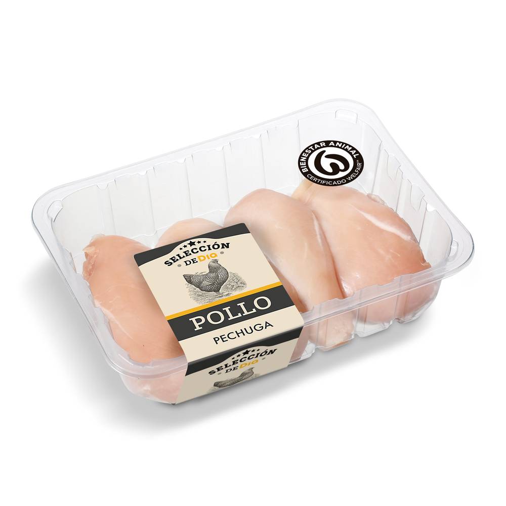 Pechuga De Pollo Entera Formato Familiar Selección De Dia Bandeja 1.1 Kg Aprox.