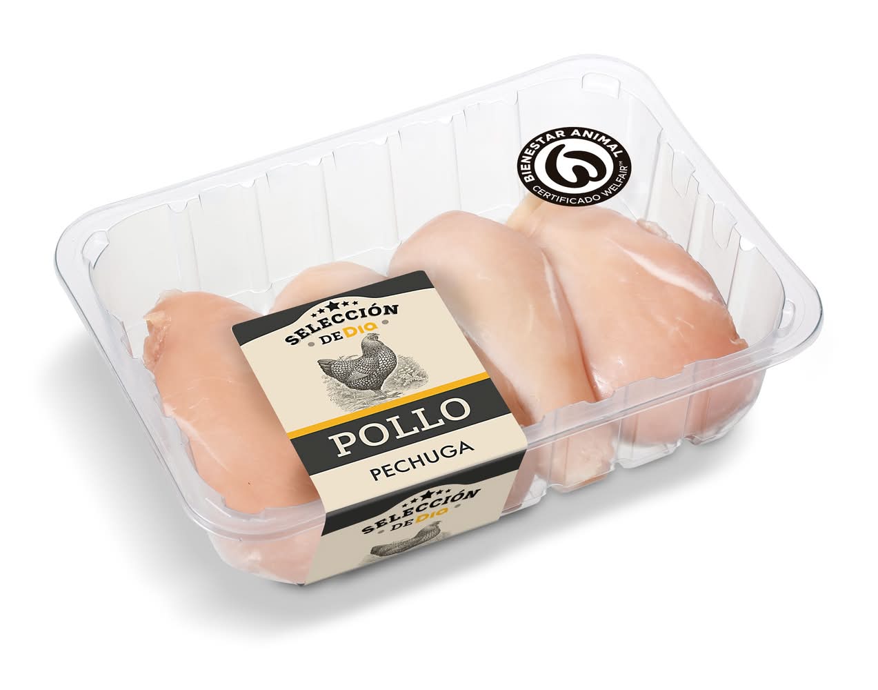 Pechuga De Pollo Entera Formato Familiar Selección De Dia Bandeja 1 Kg Aprox.