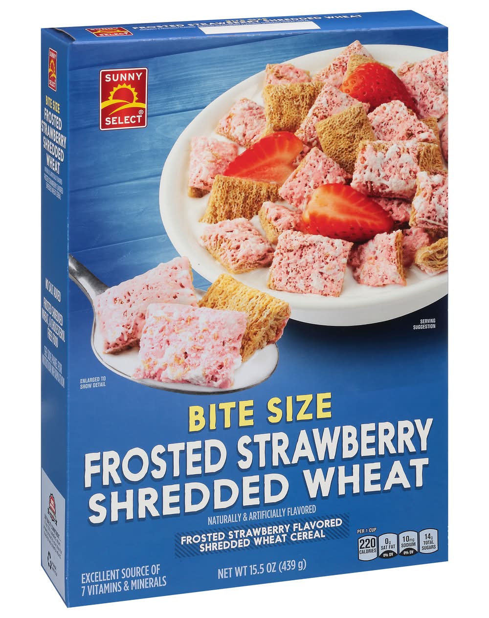 Sunny Select Bite Size Shredded Wheat Frosted Cereal, Strawberry (15.5 oz)