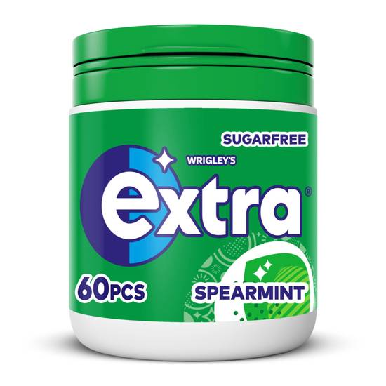 Extra Spearmint Sugarfree Chewing Gum Bottle Pieces x60