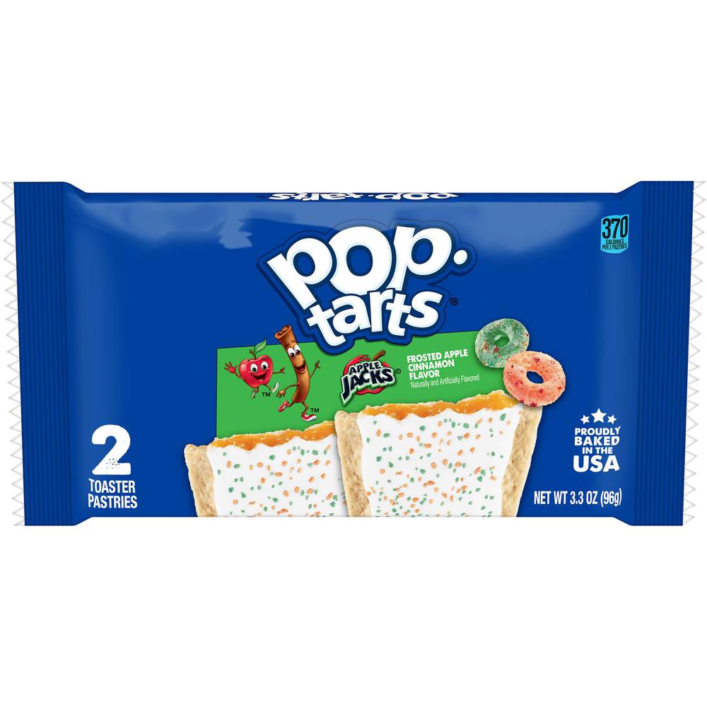 Pop-Tarts Toaster Pastries Frosted (2 ct), Apple Cinnamon Flavor (3.3 oz)