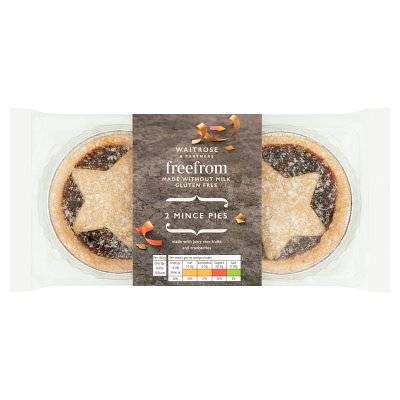 Waitrose Free From Milk & Gluten Free Mince Pies (2x80g)