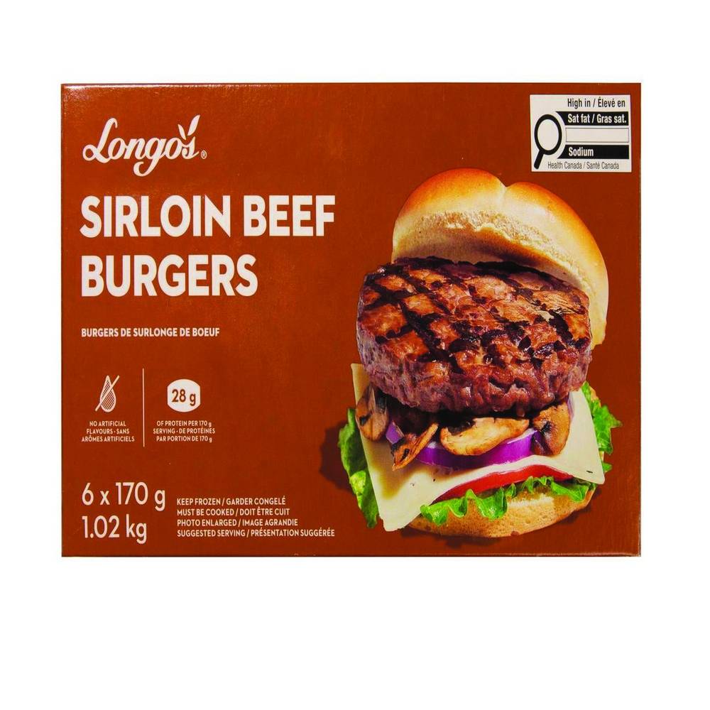 Longo's Longos Sirloin Beef Burger (1020 g, 6 ct)