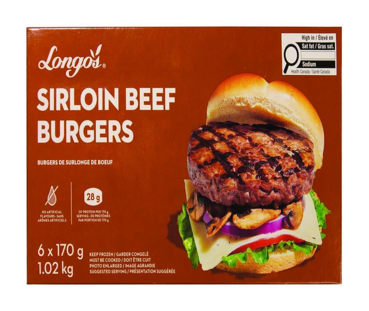 Longo's Longos Sirloin Beef Burger (1020 g, 6 ct)