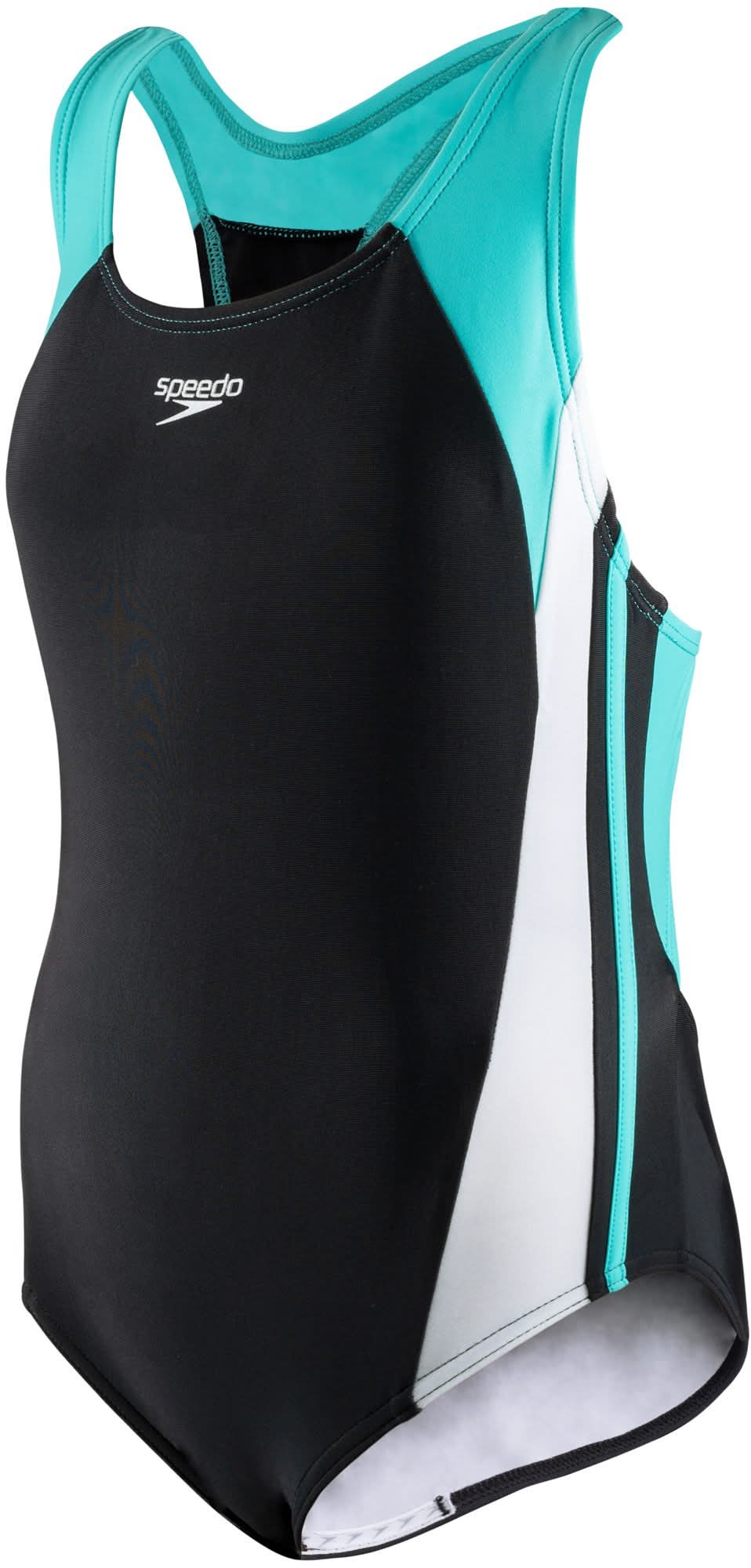 Speedo Girls' Infinity Splice One Piece Swimsuit (Sea Level, 10)