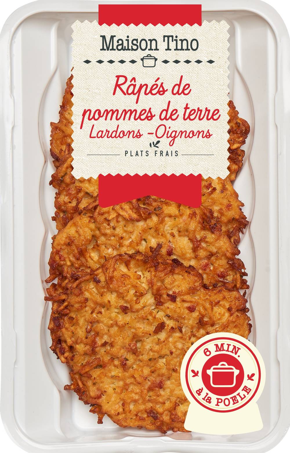 Maison Tino - Râpés de pommes de terre lardons et oignons