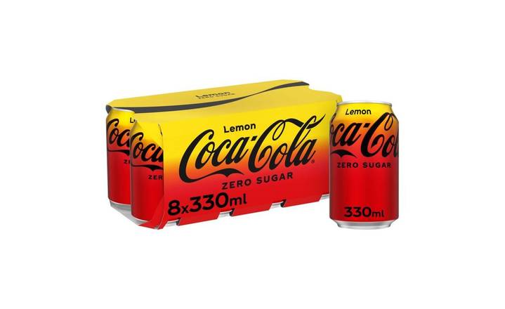 Coca-Cola Coke Zero Lemon Soft Drinks Cola 330ml Can (406779)