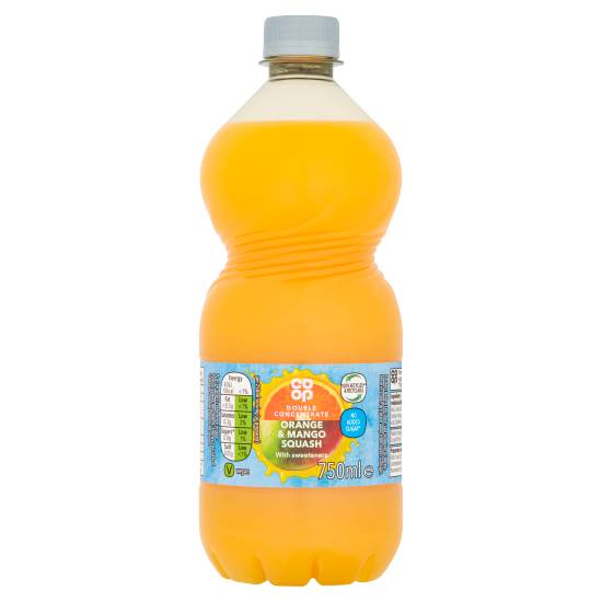Co-Op Double Concentrate Orange & Mango Squash (750 ml)
