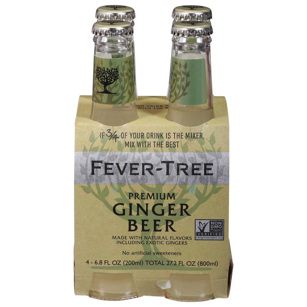 Fever-Tree Mini Premium Ginger Beer (4 x 6.8 fl oz)