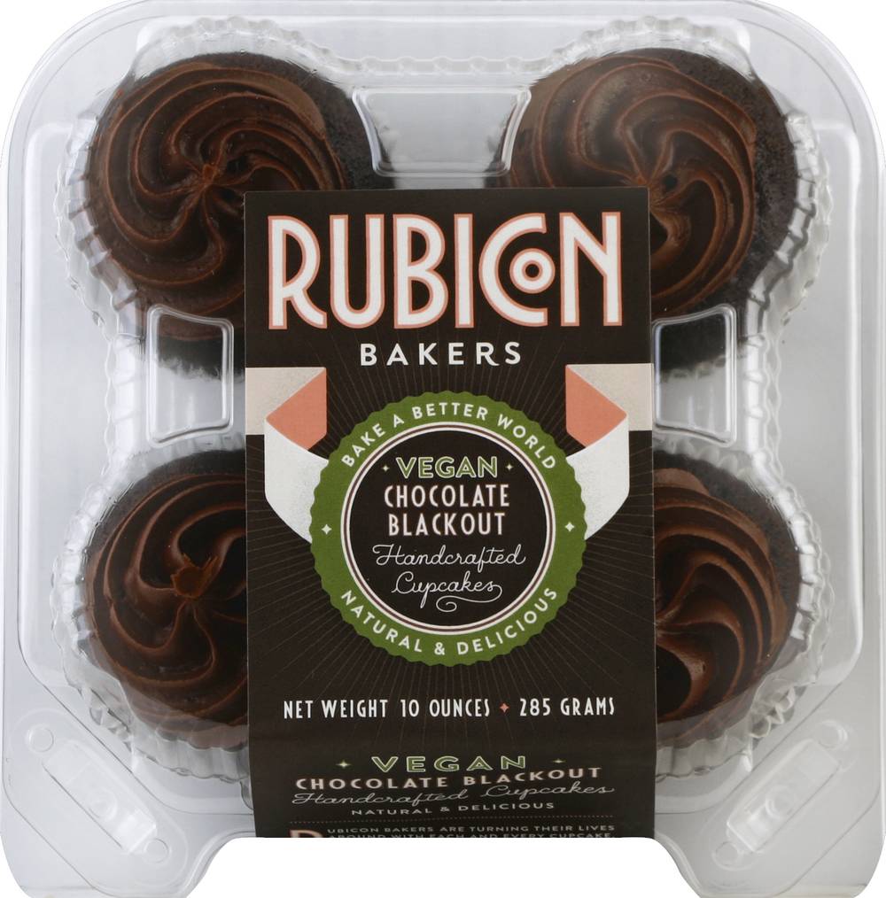 Rubicon Bakers Vegan Chocolate Blackout Cupcakes (10 oz)